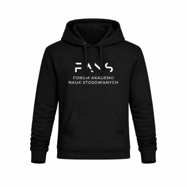 Bluza z Kapturem FANS - Czarna HAFT Biały