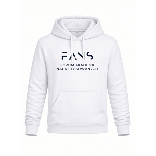 Bluza z Kapturem FANS - Biała HAFT Czarny