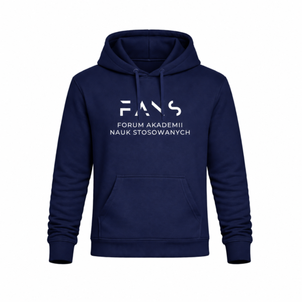 Bluza z Kapturem FANS - Granatowa HAFT Biały