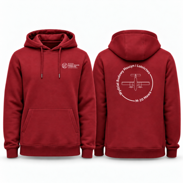 Bluza Wydziału Budowy Maszyn i Lotnictwa – Burgund